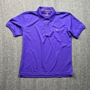 The North Face Polo Shirt Mens XL Purple Coolmax Short Sleeve Athletic Hiking